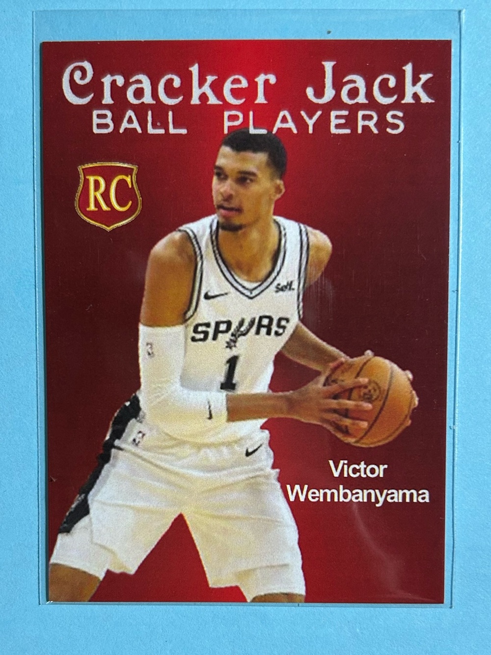 Victor Wembanyama Cracker Jack Ball Players Spurs Rookie card NMint Full Size